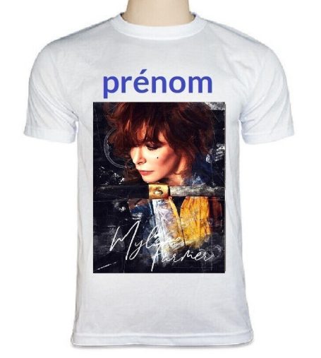 T- Shirt unisex Mylène Farmer, Personnalisé un Prénom 